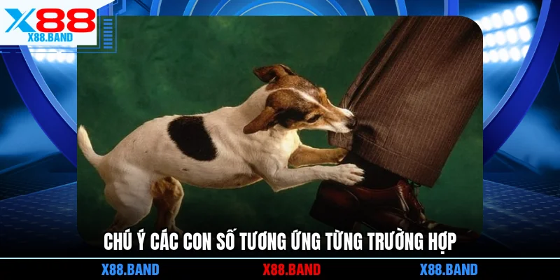 Chú ý các con số tương ứng từng trường hợp